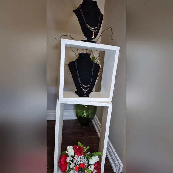 Bohemian Beaded Necklaces with Tooth Pendant and Anchor Pendant - Picture 1 of 8